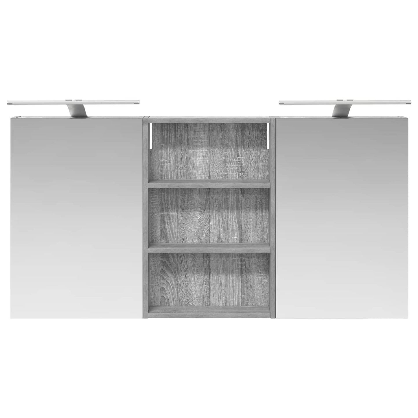 Badkamerkastenset 3 pcs 120 x 10,5 x 60,5 cm Bewerkt hout