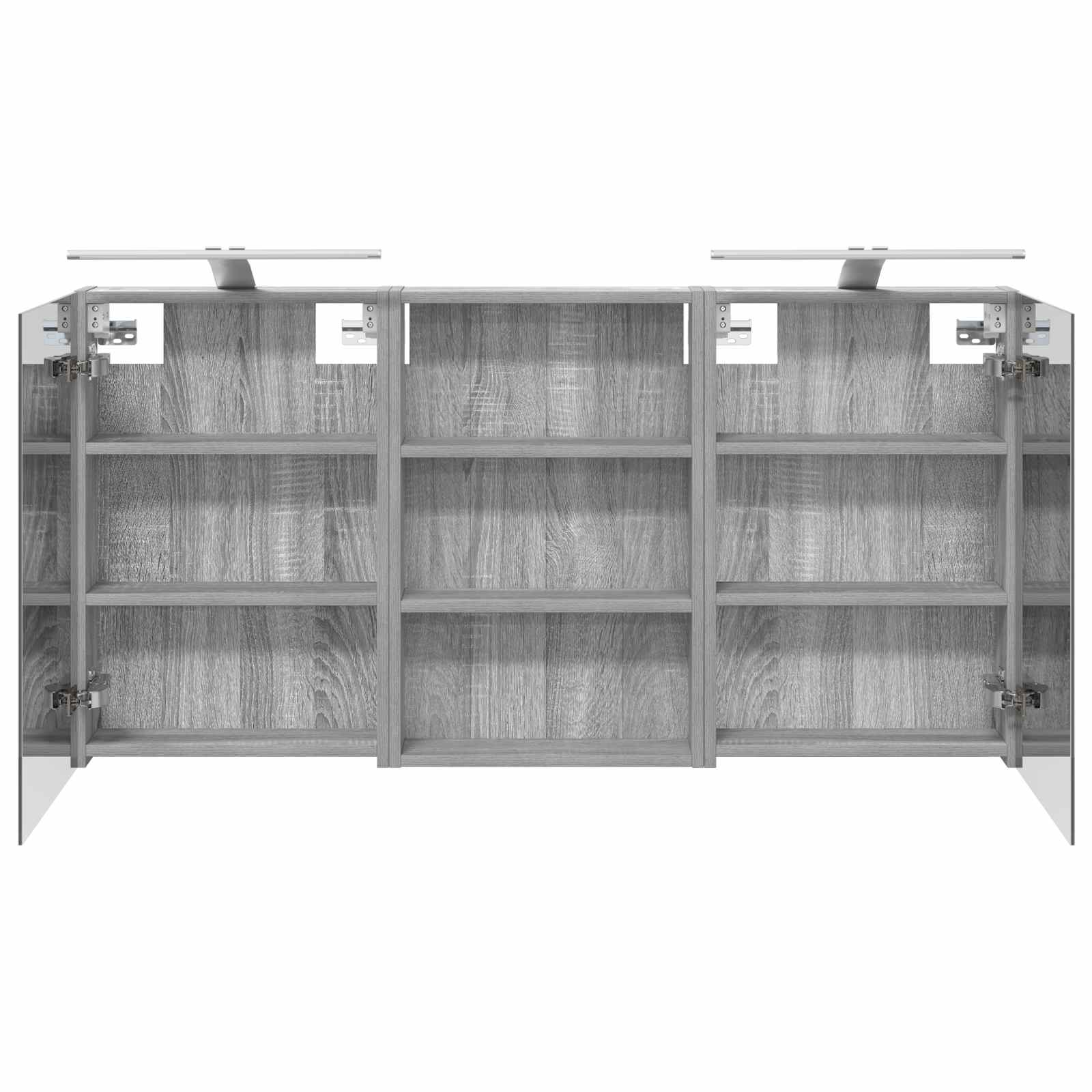 Badkamerkastenset 3 pcs 120 x 10,5 x 60,5 cm Bewerkt hout
