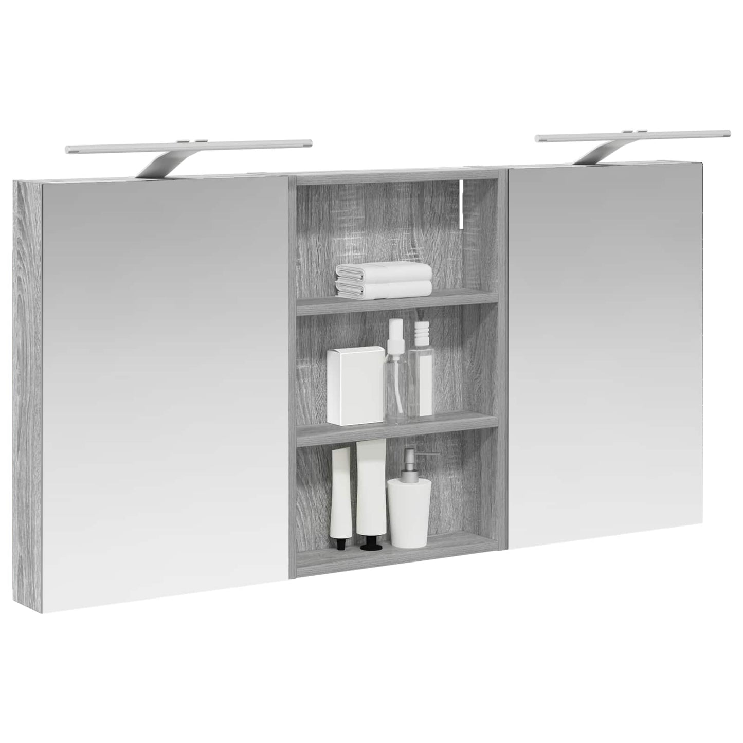 Badkamerkastenset 3 pcs 120 x 10,5 x 60,5 cm Bewerkt hout