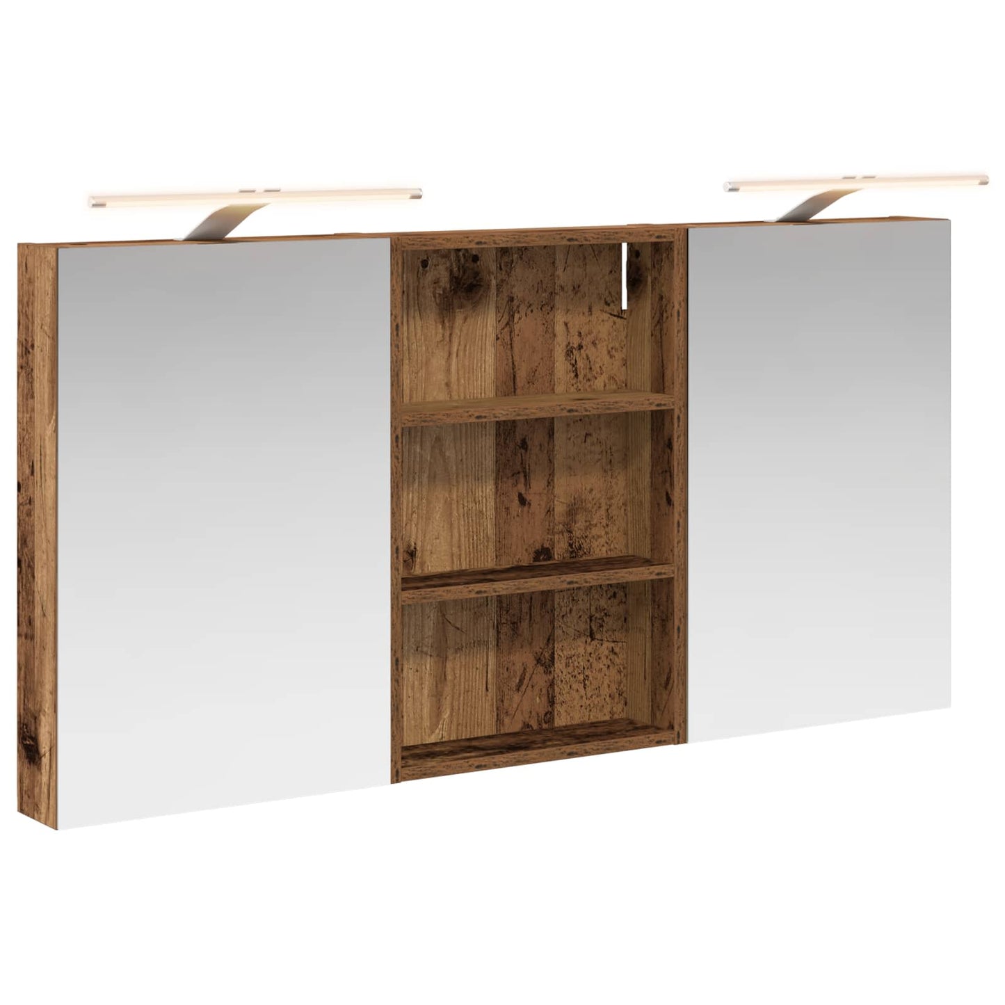 Badkamerkastenset 3 pcs 120 x 10,5 x 60,5 cm Bewerkt hout