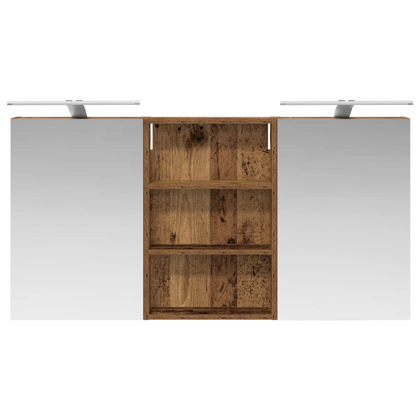 Badkamerkastenset 3 pcs 120 x 10,5 x 60,5 cm Bewerkt hout