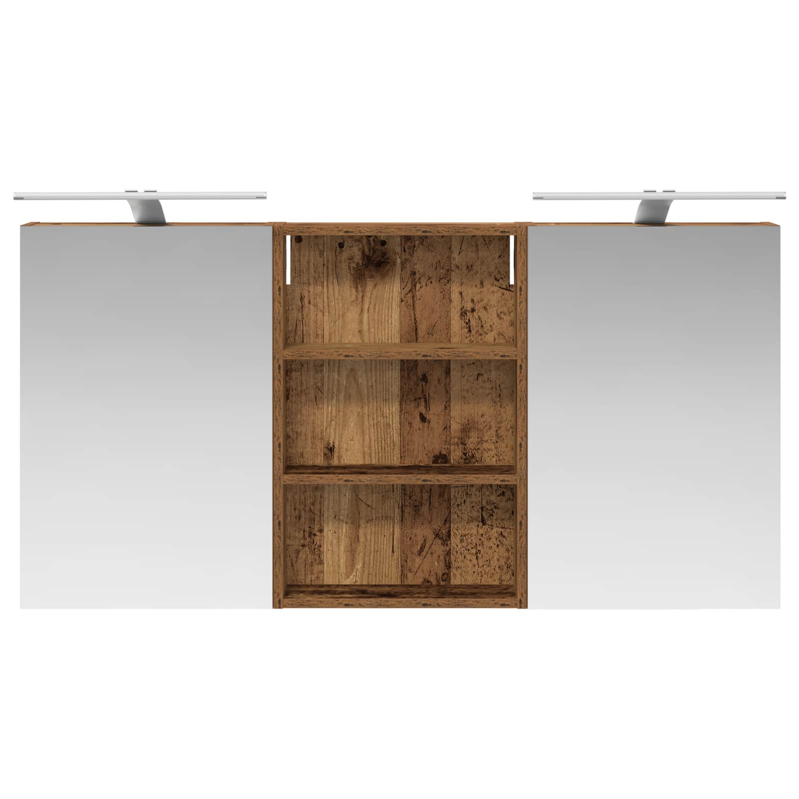 Badkamerkastenset 3 pcs 120 x 10,5 x 60,5 cm Bewerkt hout