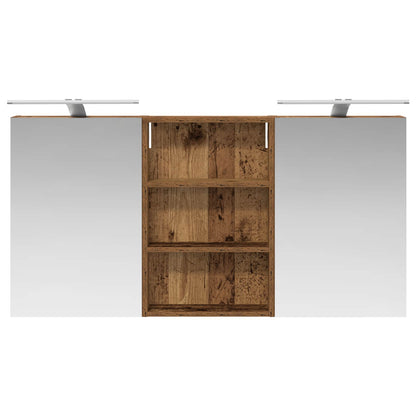 Badkamerkastenset 3 pcs 120 x 10,5 x 60,5 cm Bewerkt hout