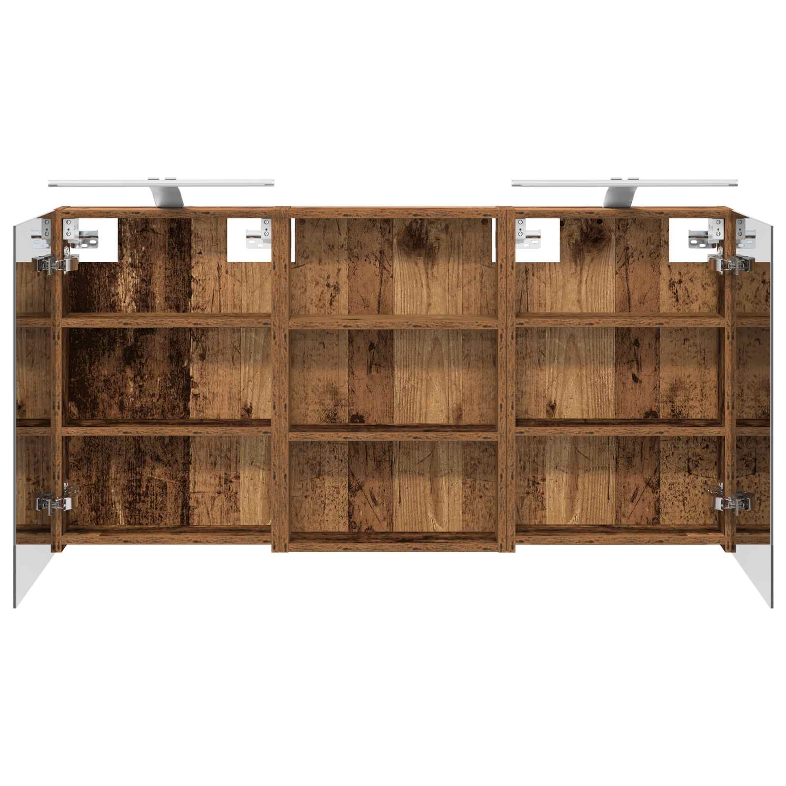 Badkamerkastenset 3 pcs 120 x 10,5 x 60,5 cm Bewerkt hout