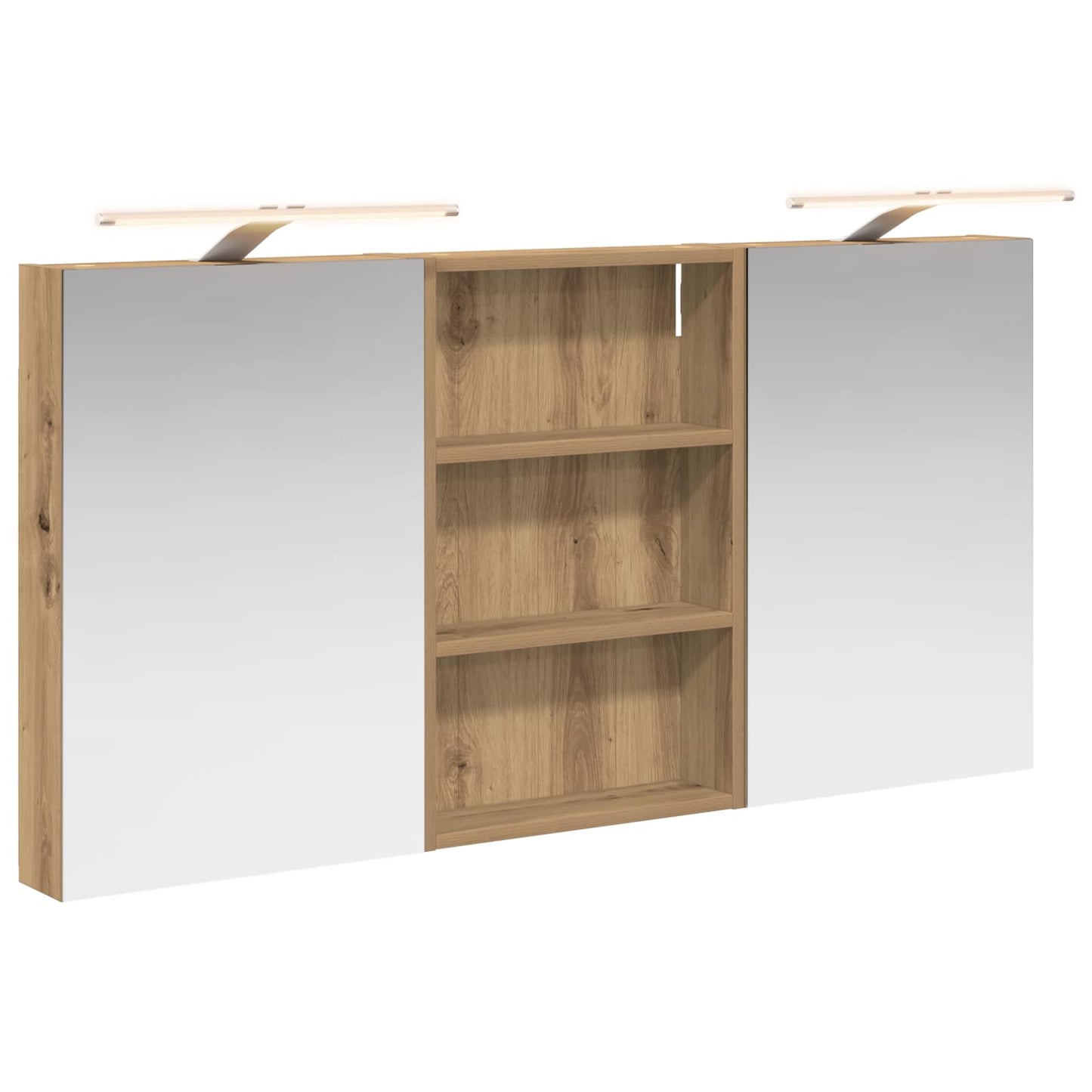 Badkamerkastenset 3 pcs 120 x 10,5 x 60,5 cm Bewerkt hout
