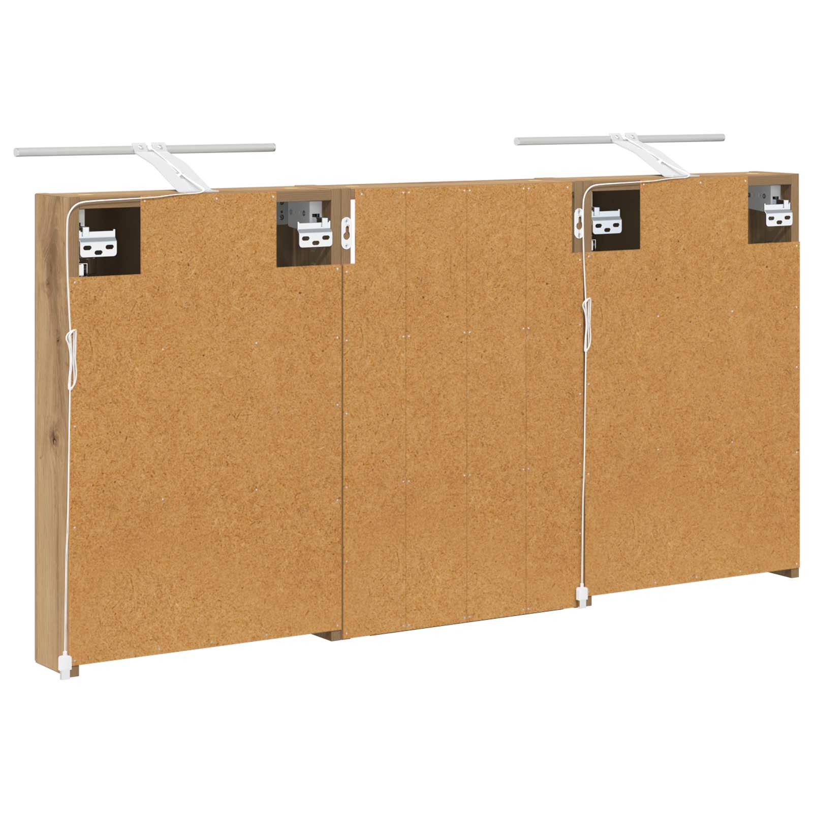 Badkamerkastenset 3 pcs 120 x 10,5 x 60,5 cm Bewerkt hout