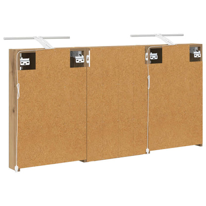 Badkamerkastenset 3 pcs 120 x 10,5 x 60,5 cm Bewerkt hout