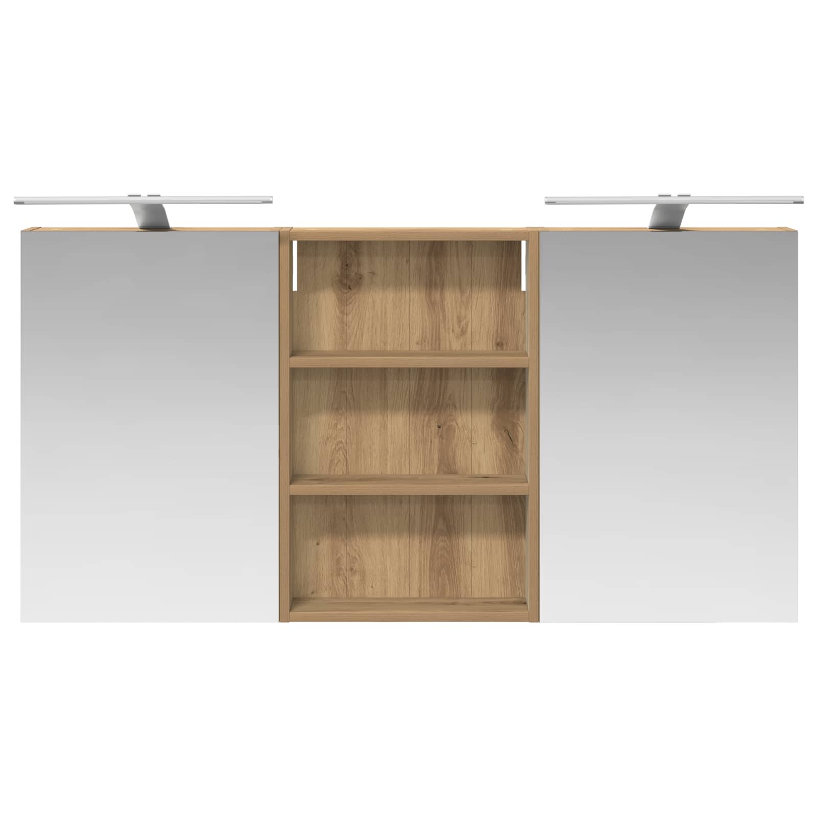 Badkamerkastenset 3 pcs 120 x 10,5 x 60,5 cm Bewerkt hout