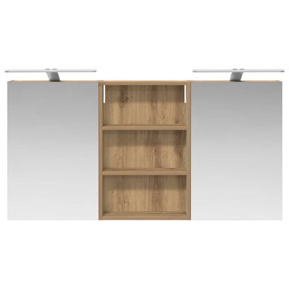 Badkamerkastenset 3 pcs 120 x 10,5 x 60,5 cm Bewerkt hout