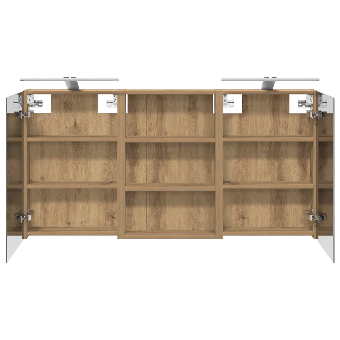 Badkamerkastenset 3 pcs 120 x 10,5 x 60,5 cm Bewerkt hout
