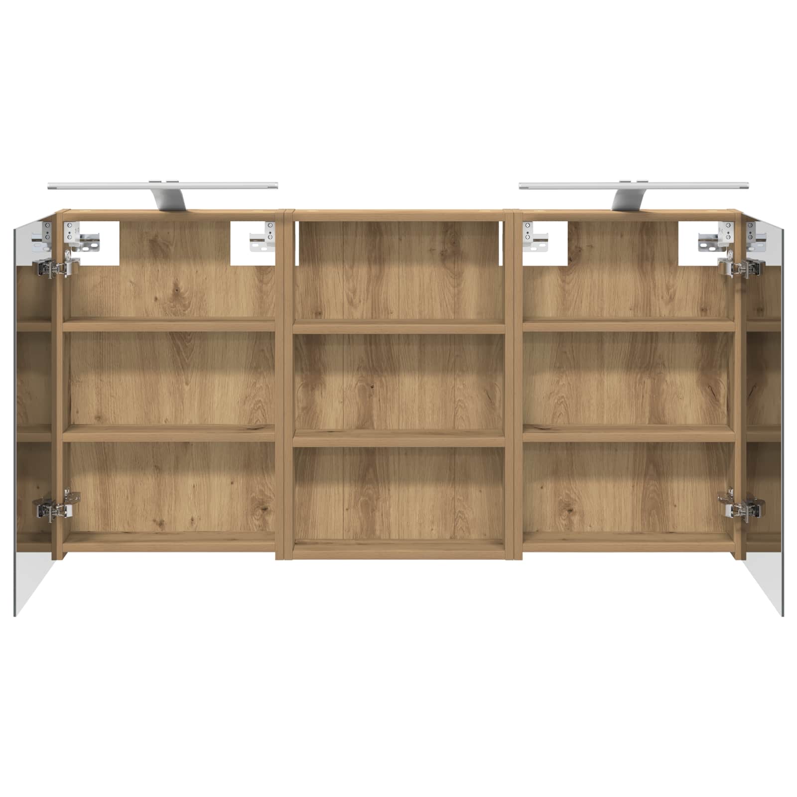 Badkamerkastenset 3 pcs 120 x 10,5 x 60,5 cm Bewerkt hout