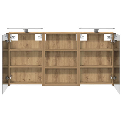 Badkamerkastenset 3 pcs 120 x 10,5 x 60,5 cm Bewerkt hout