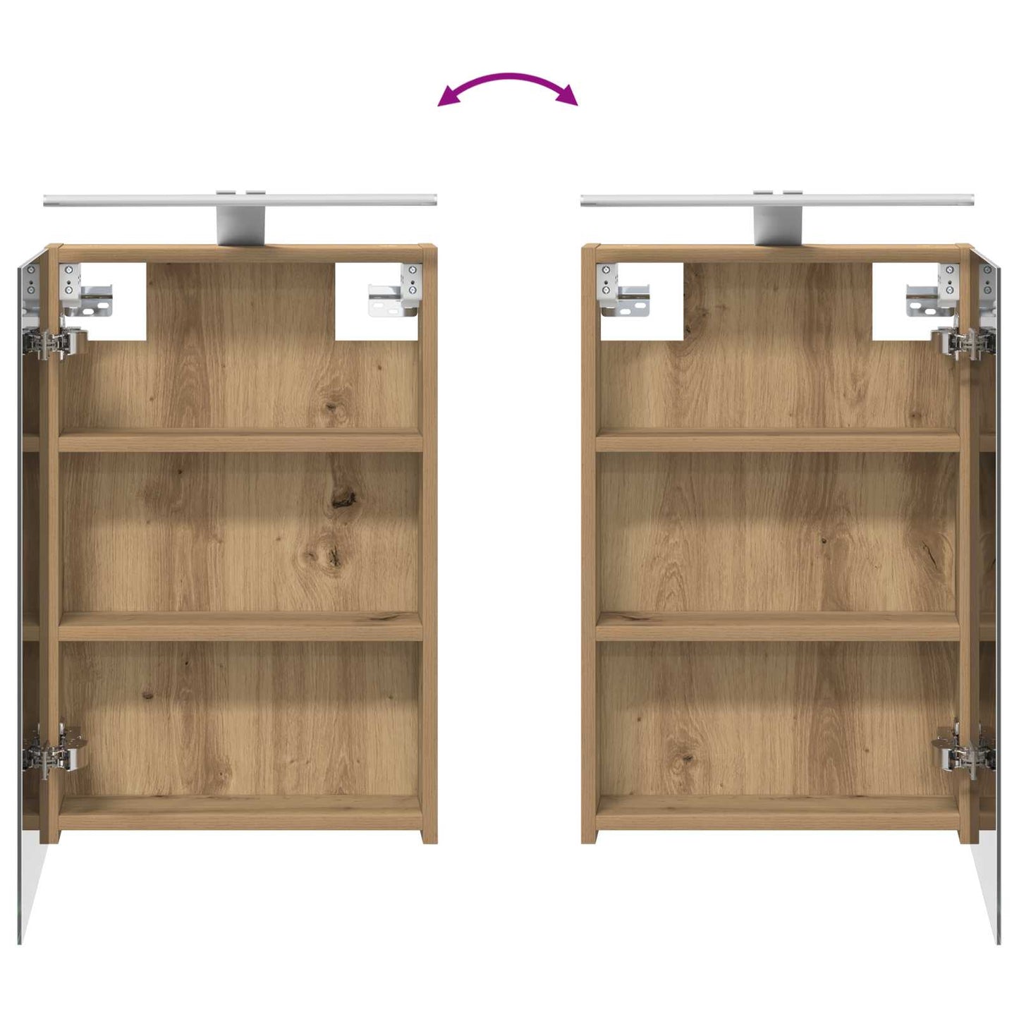 Badkamerkastenset 3 pcs 120 x 10,5 x 60,5 cm Bewerkt hout