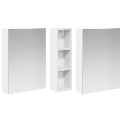 Badkamerkastenset 3 pcs 120 x 14,5 x 70 cm Bewerkt hout