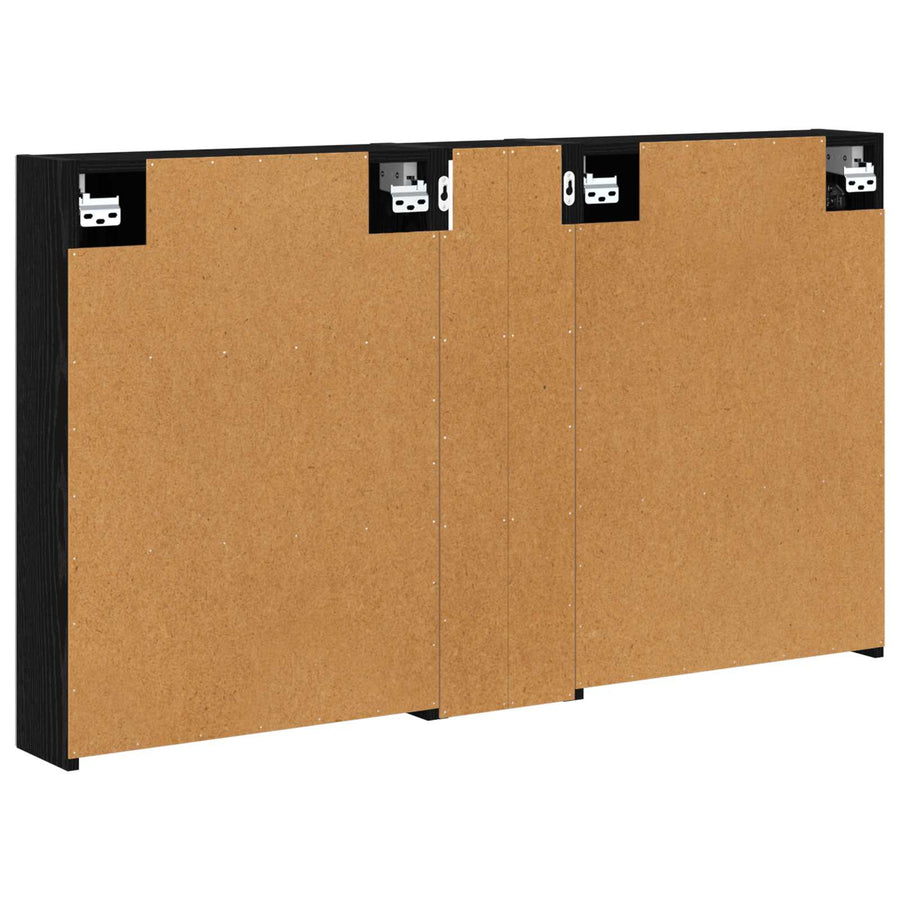Badkamerkastenset 3 pcs 120 x 14,5 x 70 cm Bewerkt hout