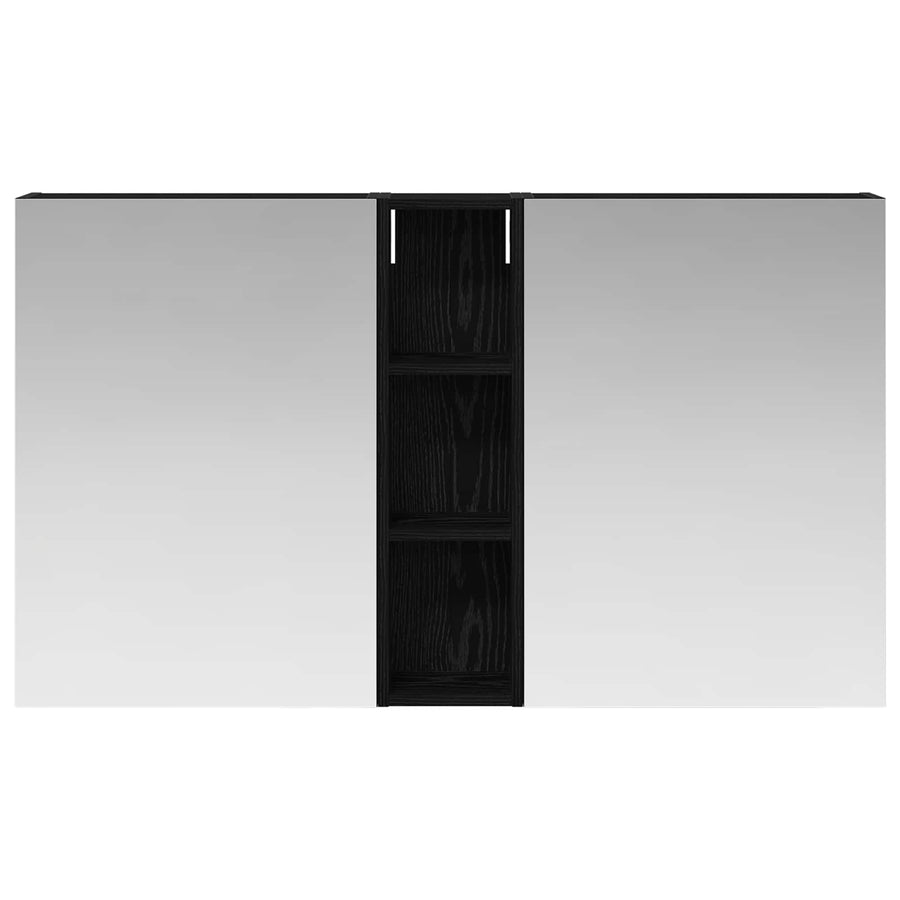 Badkamerkastenset 3 pcs 120 x 14,5 x 70 cm Bewerkt hout