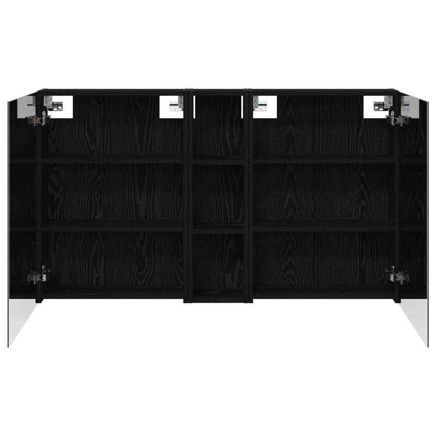 Badkamerkastenset 3 pcs 120 x 14,5 x 70 cm Bewerkt hout