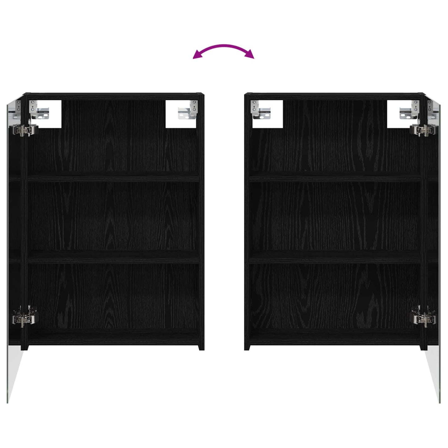 Badkamerkastenset 3 pcs 120 x 14,5 x 70 cm Bewerkt hout