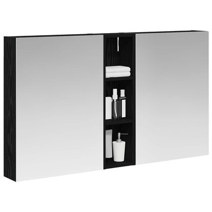 Badkamerkastenset 3 pcs 120 x 14,5 x 70 cm Bewerkt hout