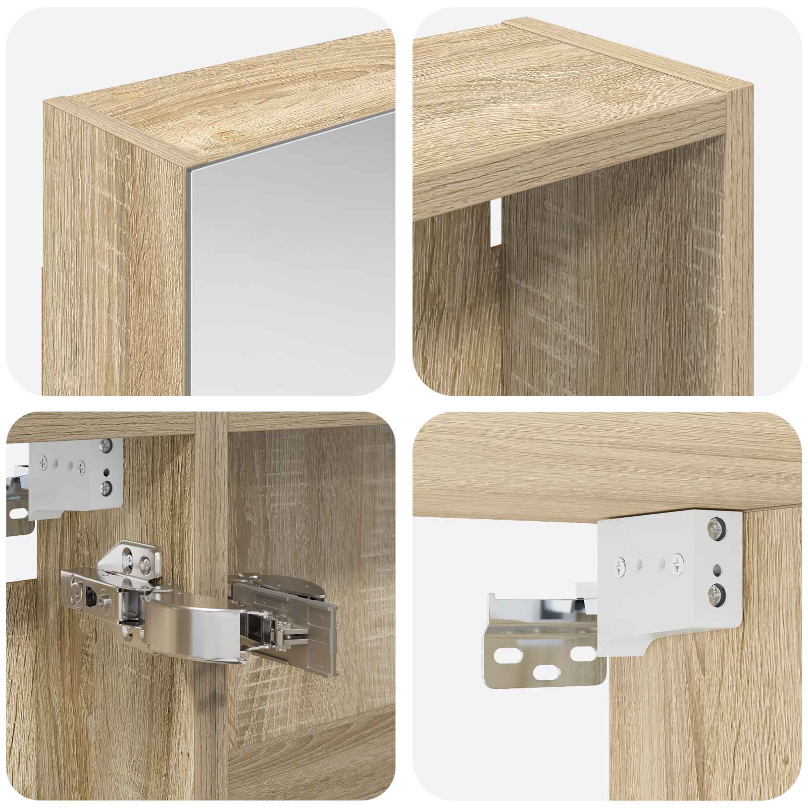 Badkamerkastenset 3 pcs 120 x 14,5 x 70 cm Bewerkt hout