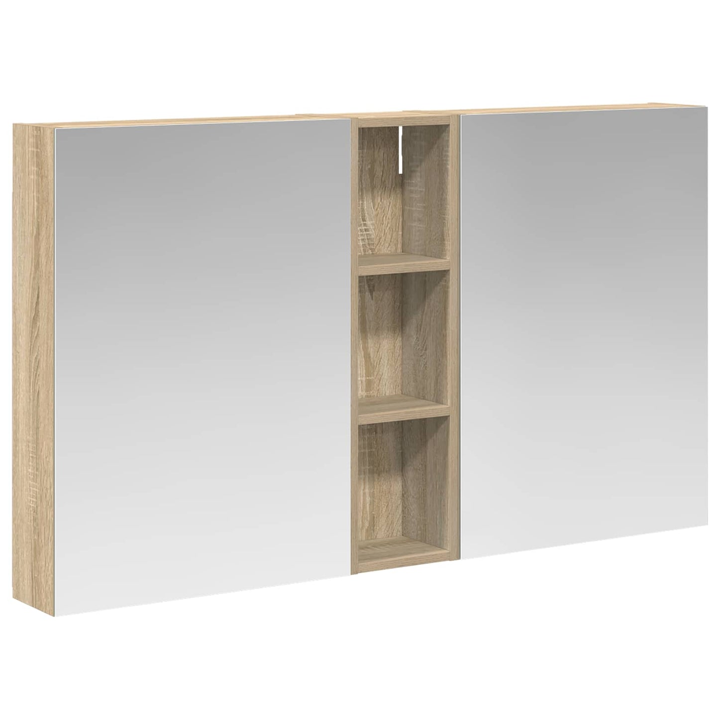 Badkamerkastenset 3 pcs 120 x 14,5 x 70 cm Bewerkt hout