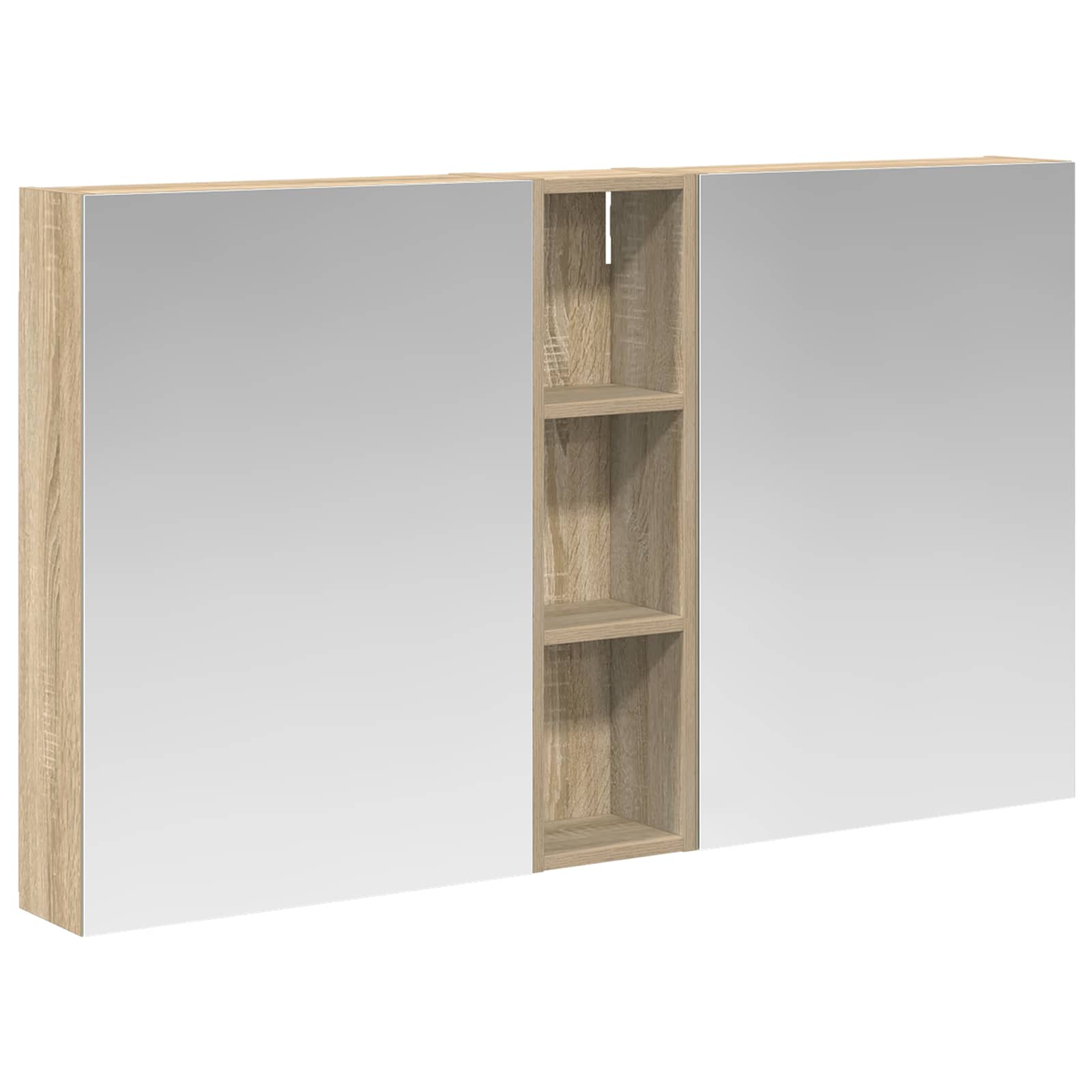 Badkamerkastenset 3 pcs 120 x 14,5 x 70 cm Bewerkt hout