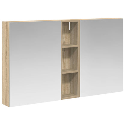 Badkamerkastenset 3 pcs 120 x 14,5 x 70 cm Bewerkt hout