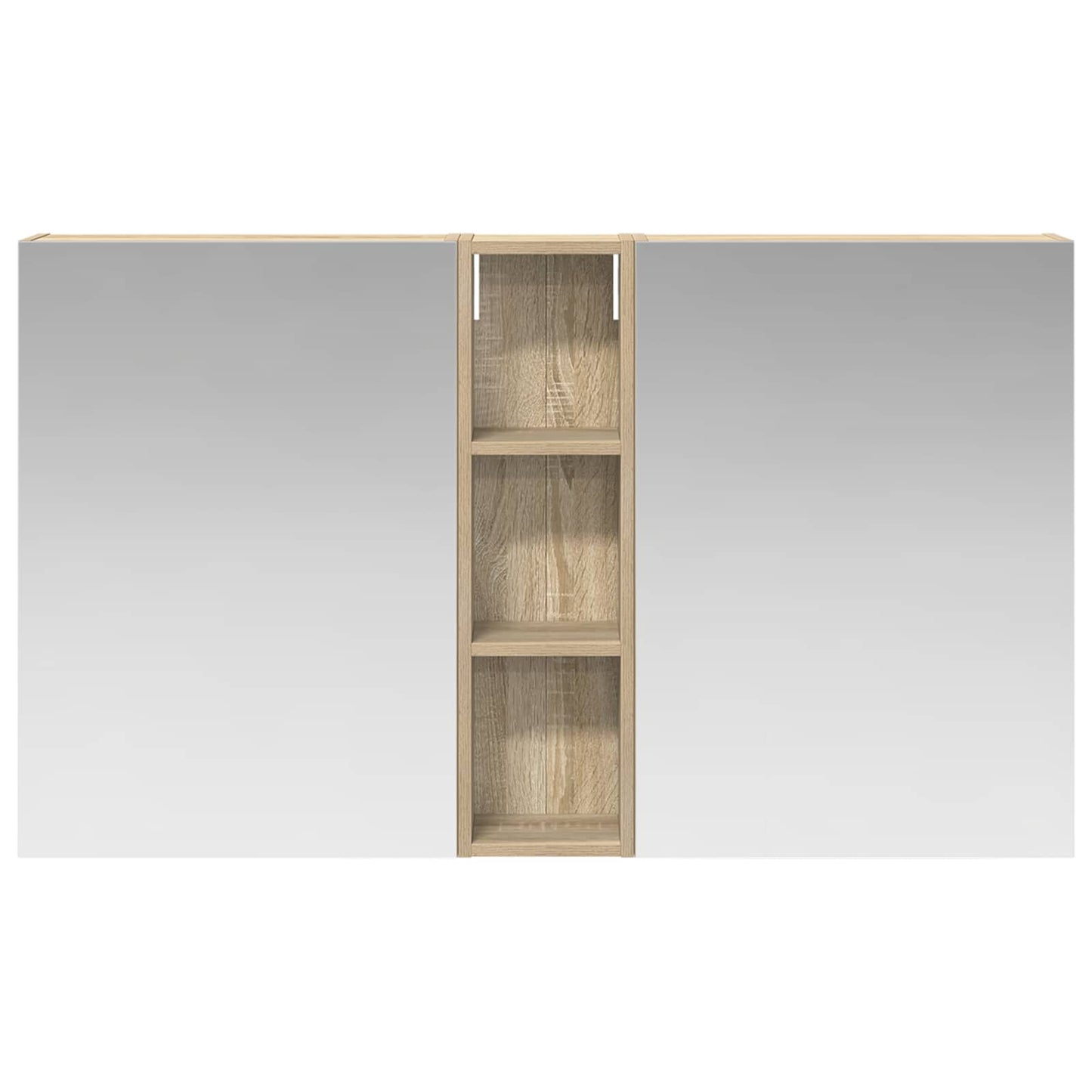 Badkamerkastenset 3 pcs 120 x 14,5 x 70 cm Bewerkt hout