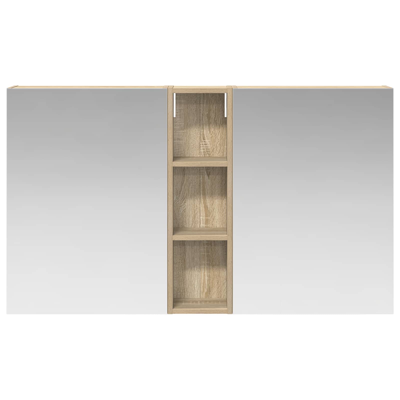 Badkamerkastenset 3 pcs 120 x 14,5 x 70 cm Bewerkt hout