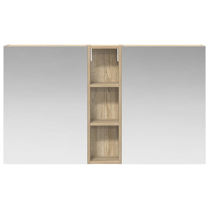 Badkamerkastenset 3 pcs 120 x 14,5 x 70 cm Bewerkt hout