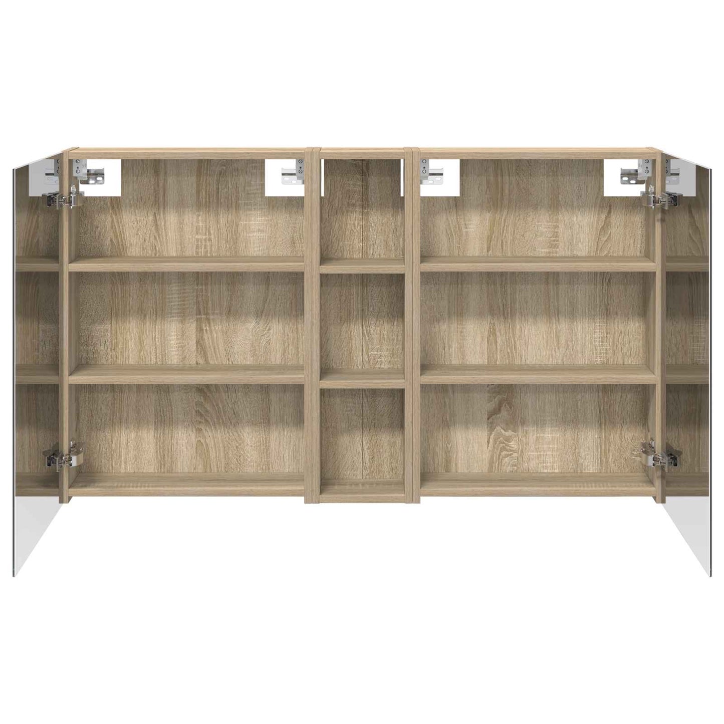 Badkamerkastenset 3 pcs 120 x 14,5 x 70 cm Bewerkt hout