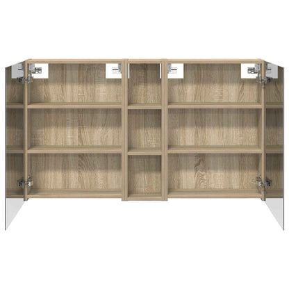 Badkamerkastenset 3 pcs 120 x 14,5 x 70 cm Bewerkt hout