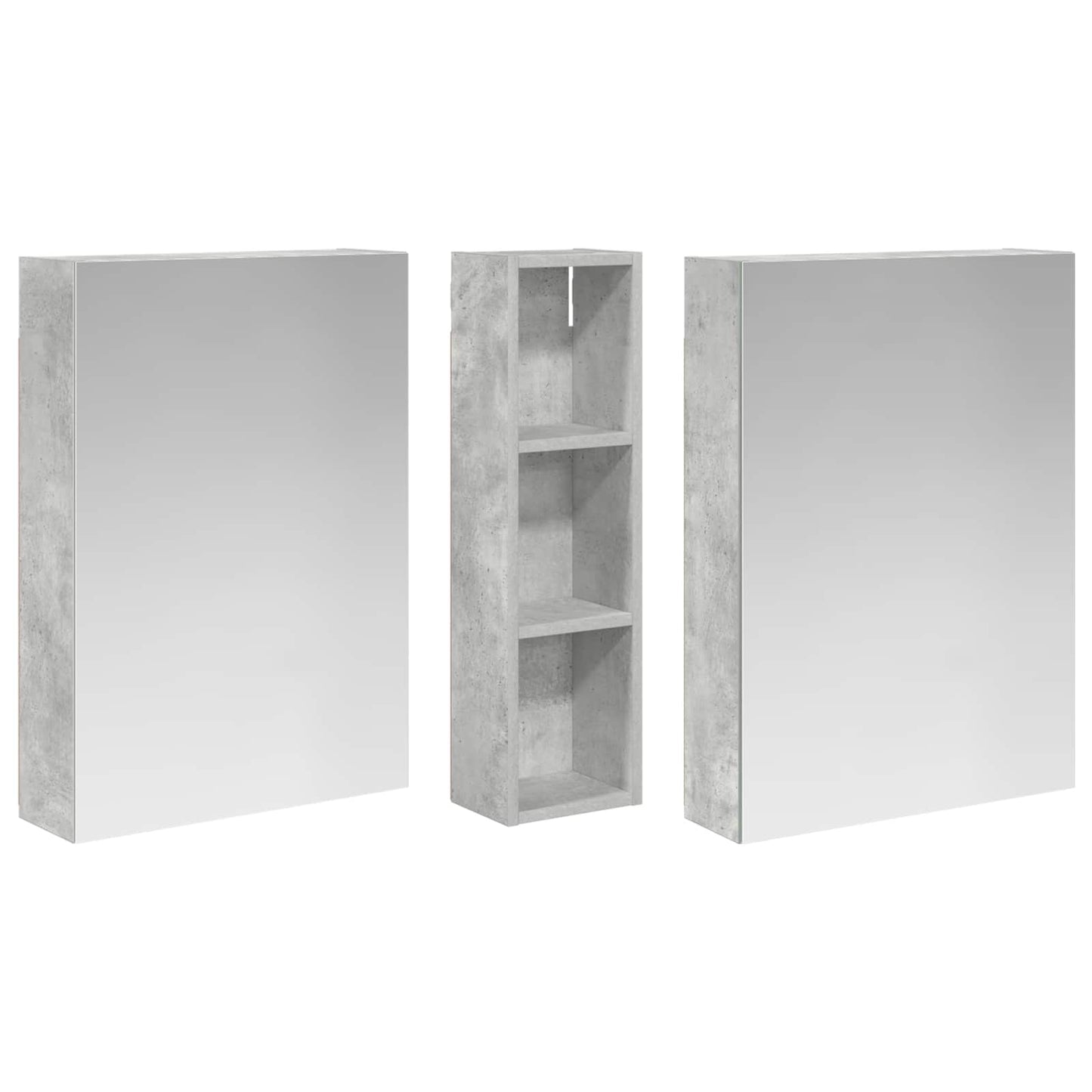 Badkamerkastenset 3 pcs 120 x 14,5 x 70 cm Bewerkt hout