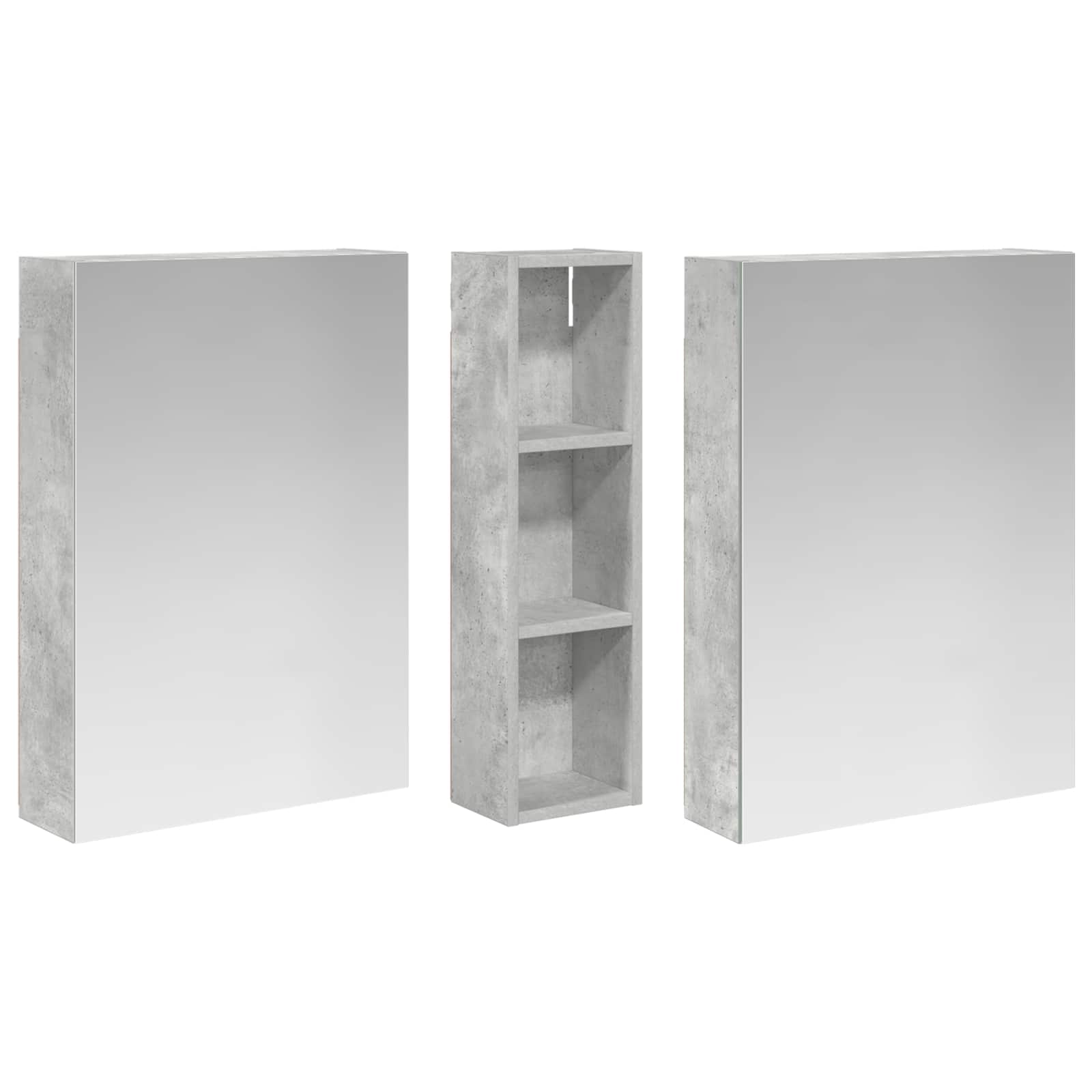 Badkamerkastenset 3 pcs 120 x 14,5 x 70 cm Bewerkt hout
