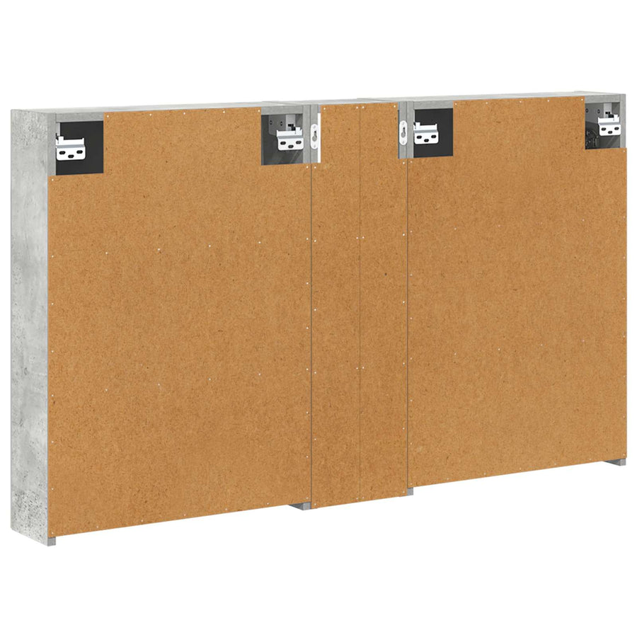 Badkamerkastenset 3 pcs 120 x 14,5 x 70 cm Bewerkt hout