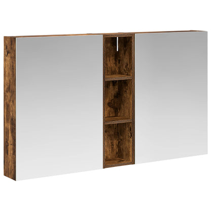 Badkamerkastenset 3 pcs 120 x 14,5 x 70 cm Bewerkt hout