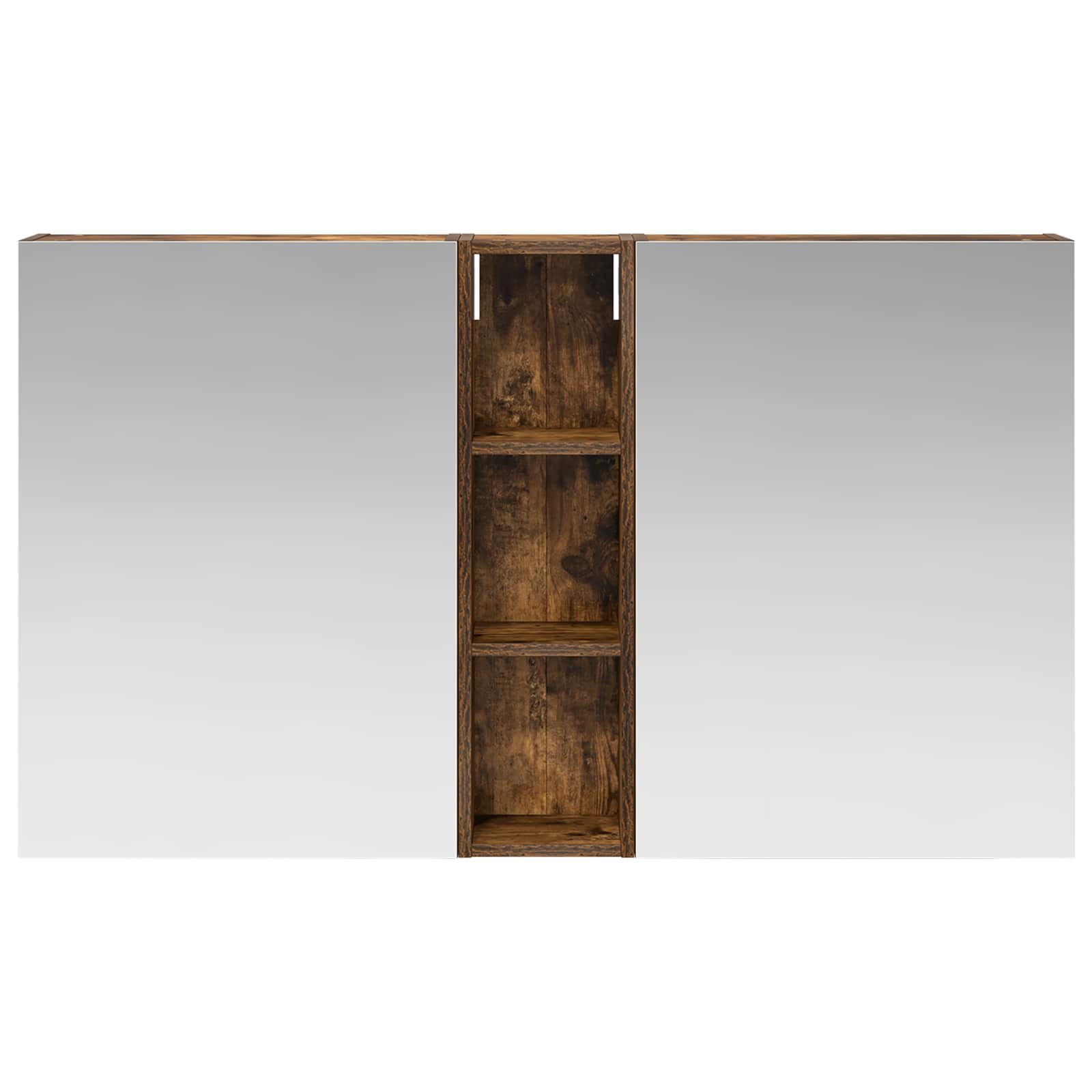 Badkamerkastenset 3 pcs 120 x 14,5 x 70 cm Bewerkt hout