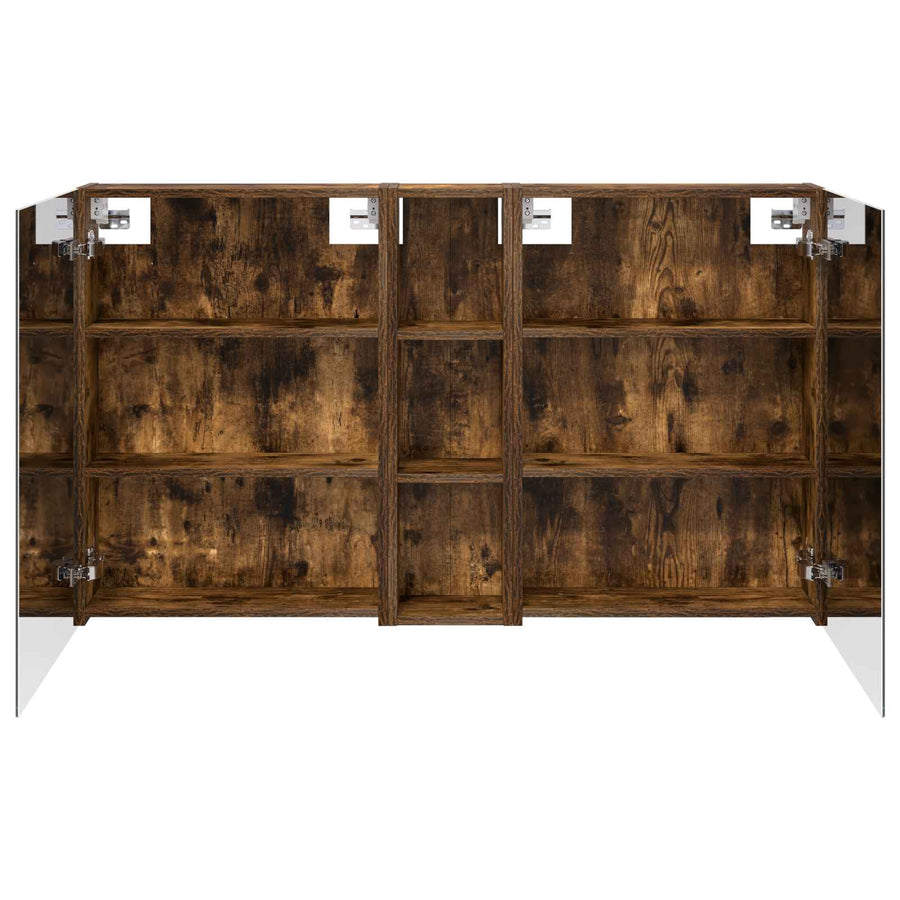 Badkamerkastenset 3 st 120 x 14,5 x 70 cm Bewerkt hout