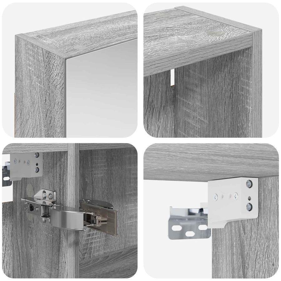 Badkamerkastenset 3 pcs 120 x 14,5 x 70 cm Bewerkt hout