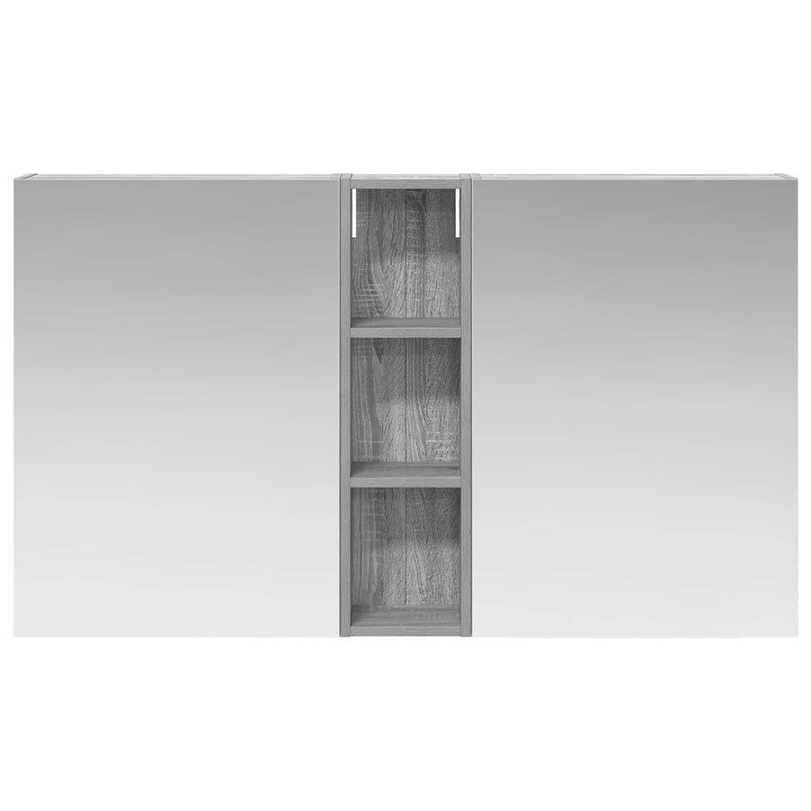 Badkamerkastenset 3 pcs 120 x 14,5 x 70 cm Bewerkt hout