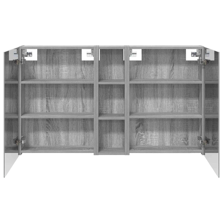 Badkamerkastenset 3 pcs 120 x 14,5 x 70 cm Bewerkt hout
