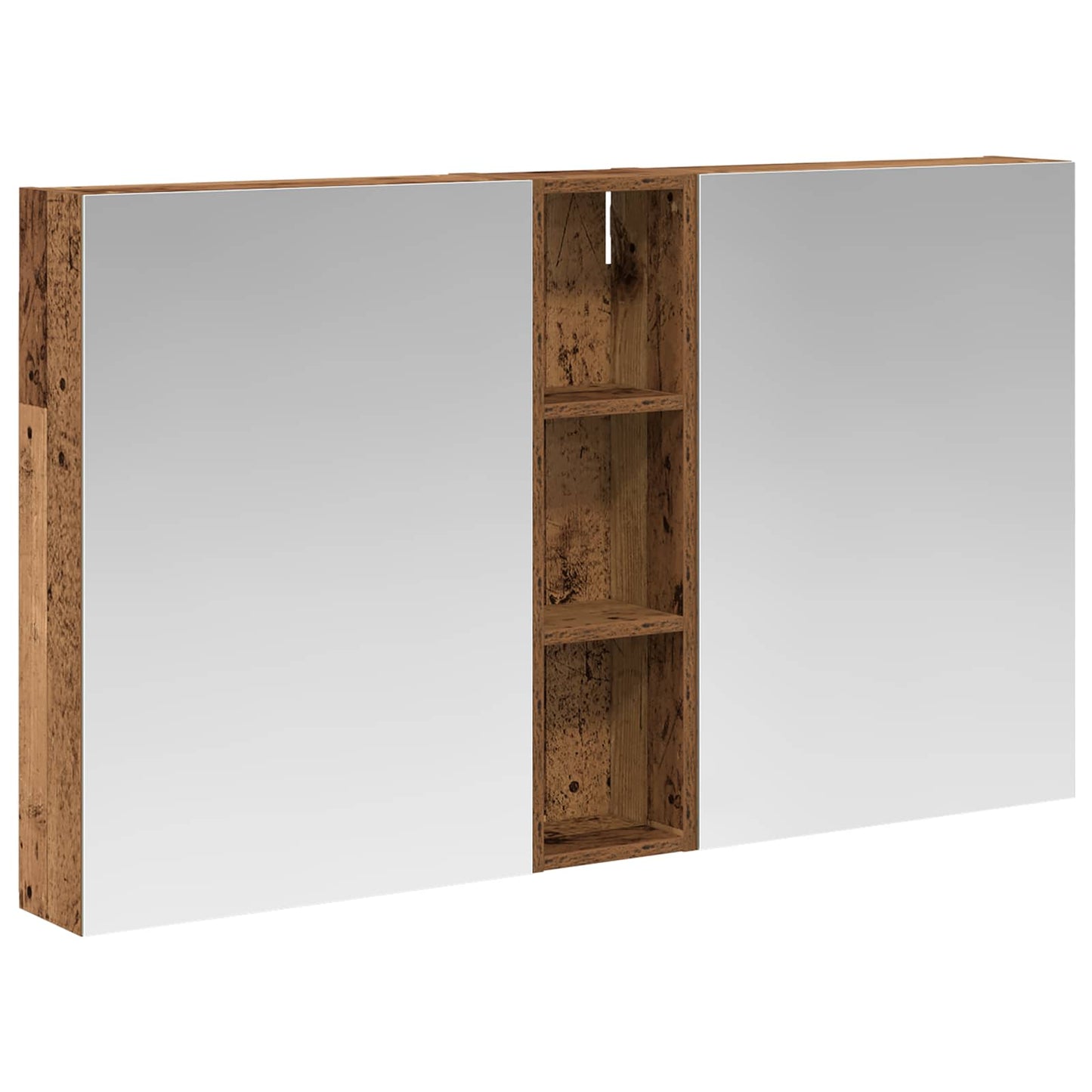 Badkamerkastenset 3 pcs 120 x 14,5 x 70 cm Bewerkt hout