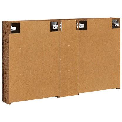 Badkamerkastenset 3 pcs 120 x 14,5 x 70 cm Bewerkt hout