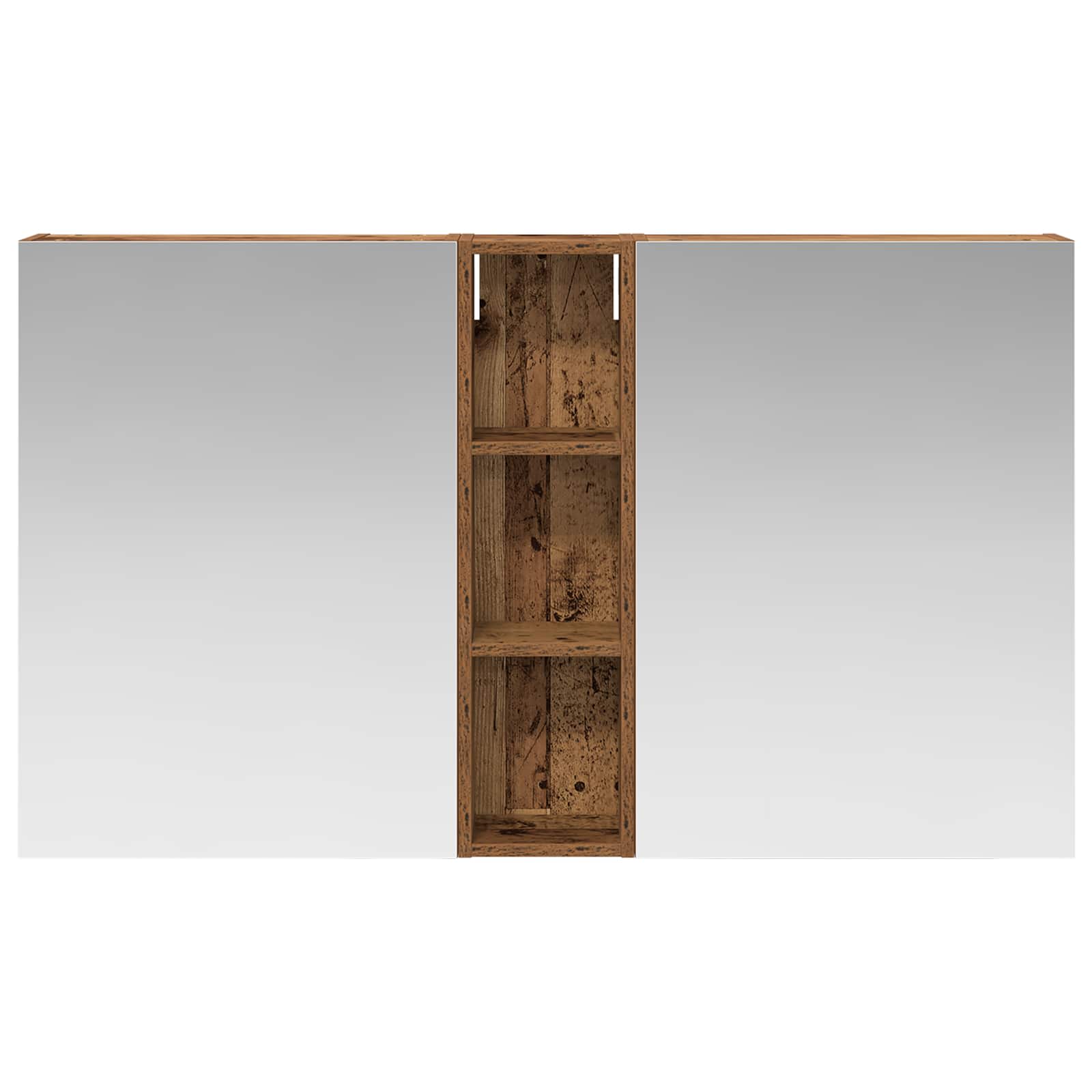 Badkamerkastenset 3 pcs 120 x 14,5 x 70 cm Bewerkt hout