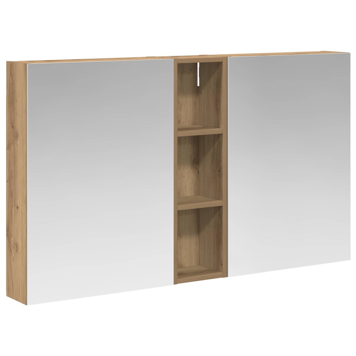 Badkamerkastenset 3 pcs 120 x 14,5 x 70 cm Bewerkt hout