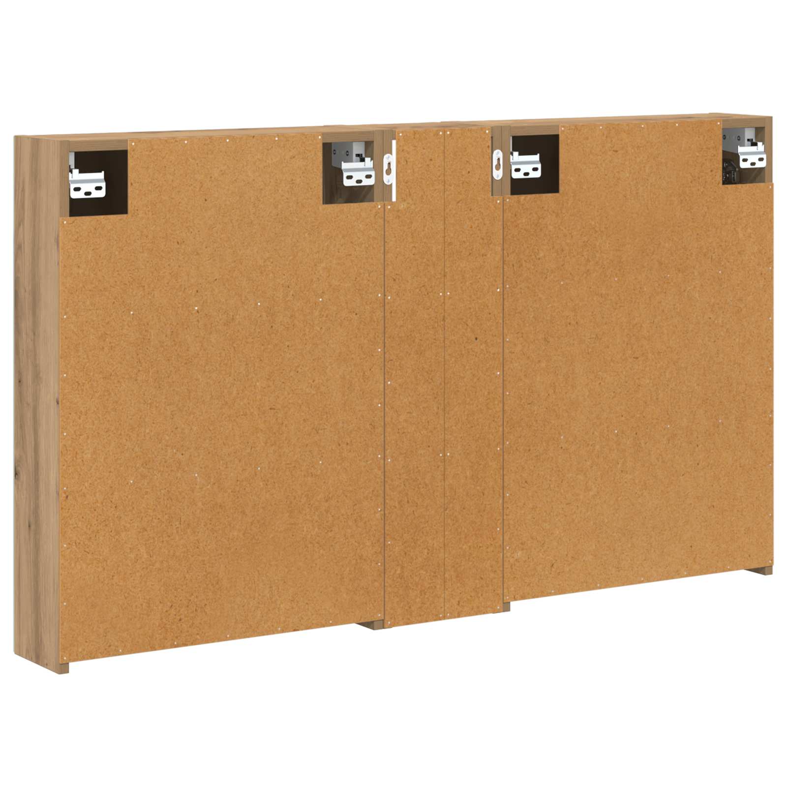 Badkamerkastenset 3 pcs 120 x 14,5 x 70 cm Bewerkt hout