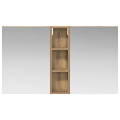 Badkamerkastenset 3 pcs 120 x 14,5 x 70 cm Bewerkt hout
