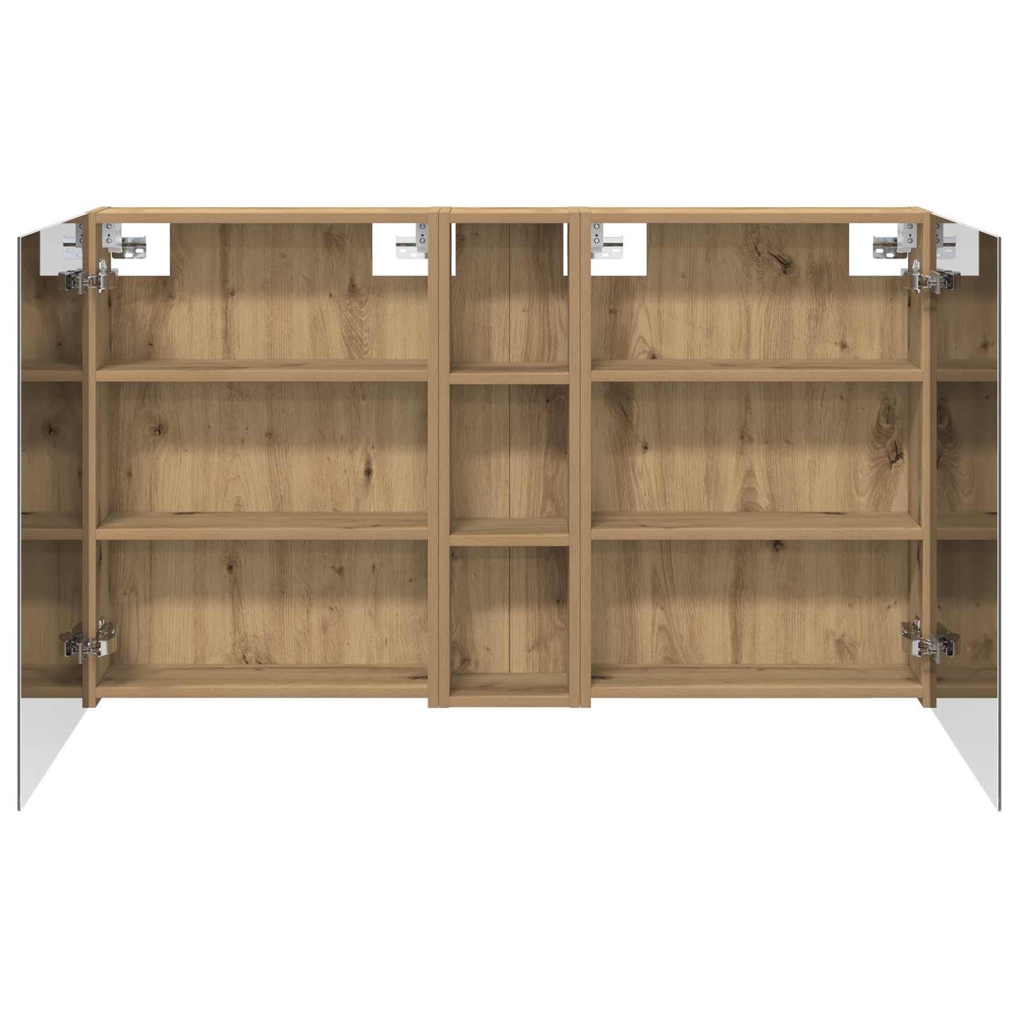 Badkamerkastenset 3 pcs 120 x 14,5 x 70 cm Bewerkt hout