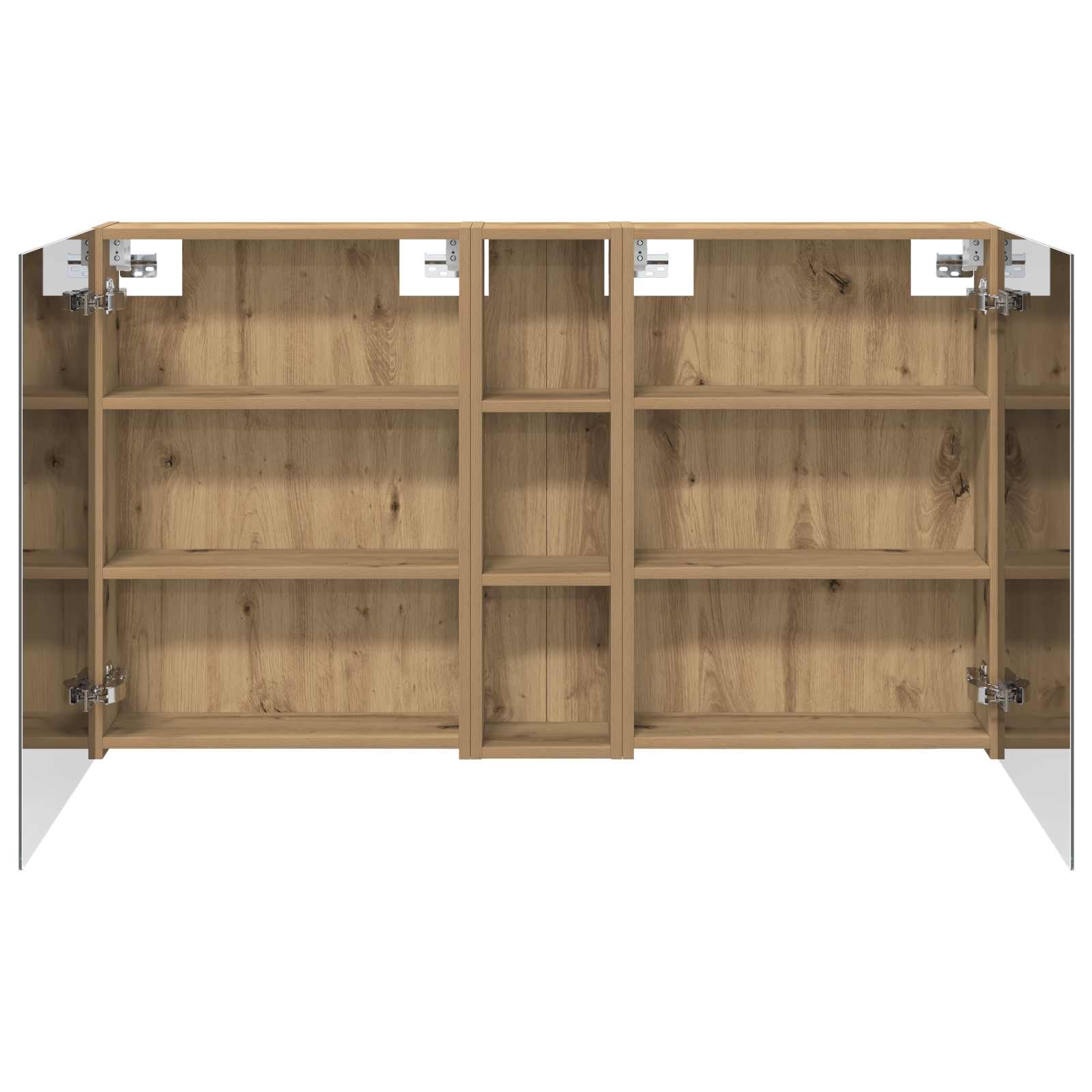 Badkamerkastenset 3 pcs 120 x 14,5 x 70 cm Bewerkt hout