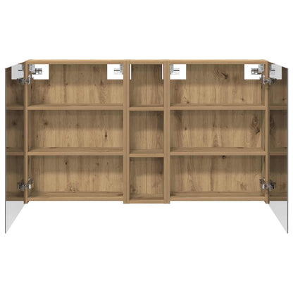 Badkamerkastenset 3 pcs 120 x 14,5 x 70 cm Bewerkt hout